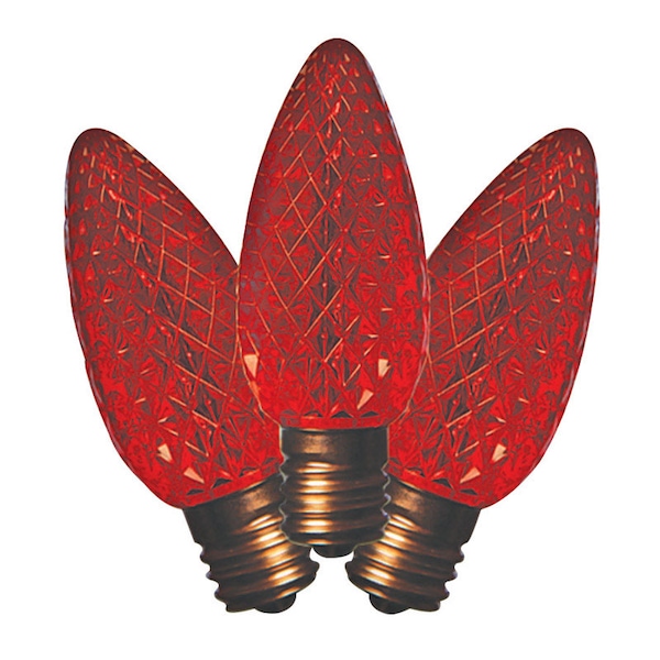 Holiday Bright Lights Holiday Bright Lights LED C9 Red 25 ct Replacement Christmas Light Bulbs BU25LEDFC9-TRDA - main